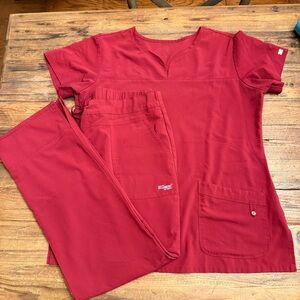 J2 - Grey's Anatomy Red Scrub Set